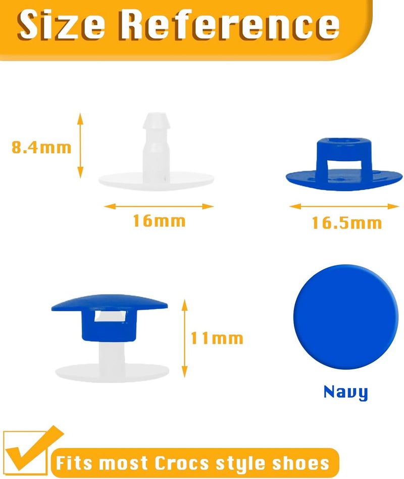 KOTESLLOE 8 Sets Replacement Rivets for Crocs, Replacement Parts for Crocs - Image 4